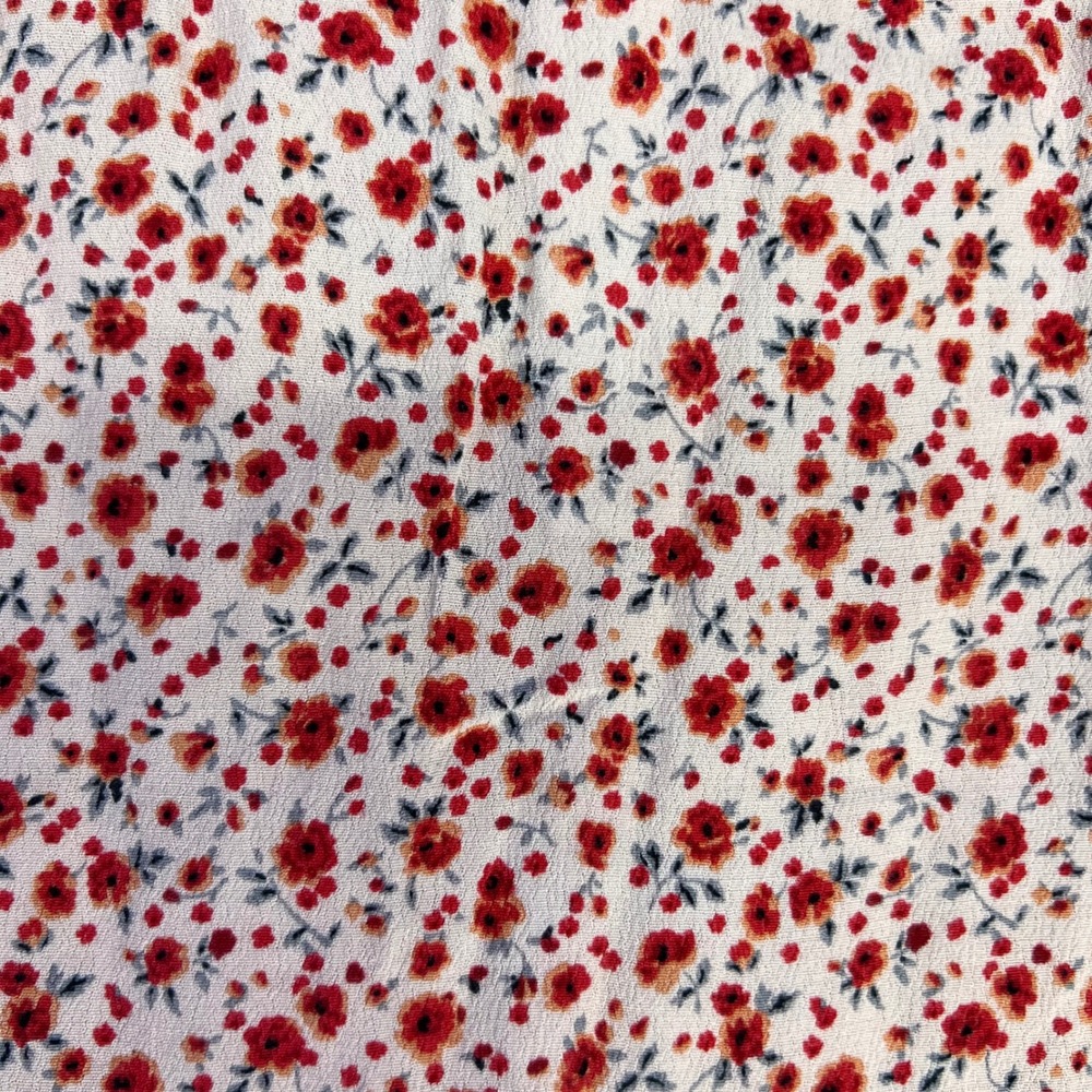 Brandy Melville Red White Ditsy Floral Mini Skirt A-Line Viscose Womens XS-Small - Picture 5 of 7